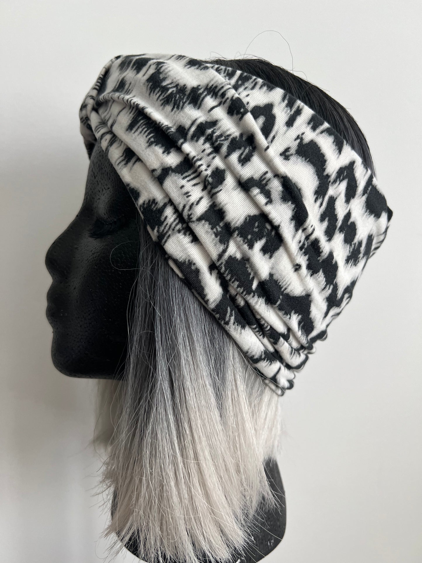 DKDH DIZZY ZEBRA TURBAN HEADBAND