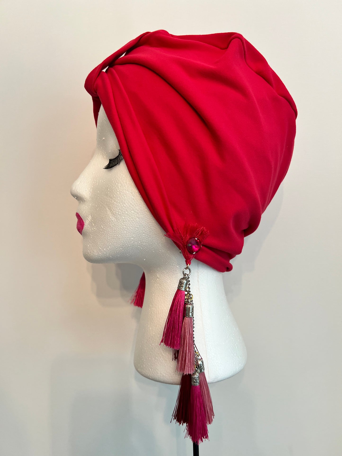 Glam Turban Raspberry