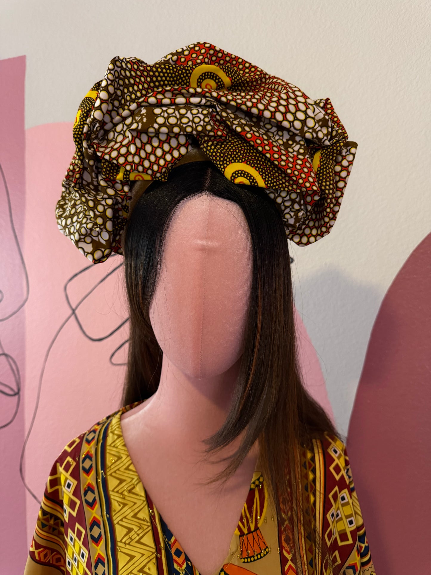 Ankara Headband and Kaftan Set