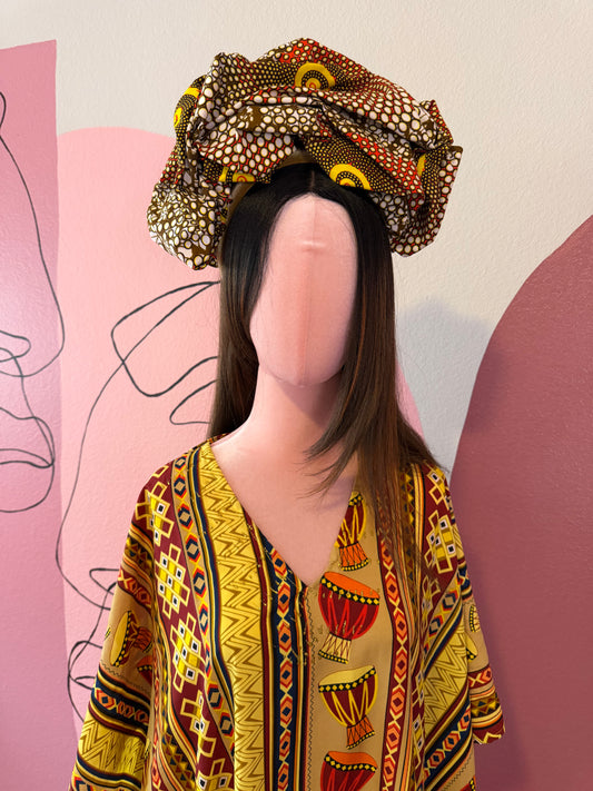 Ankara Headband and Kaftan Set
