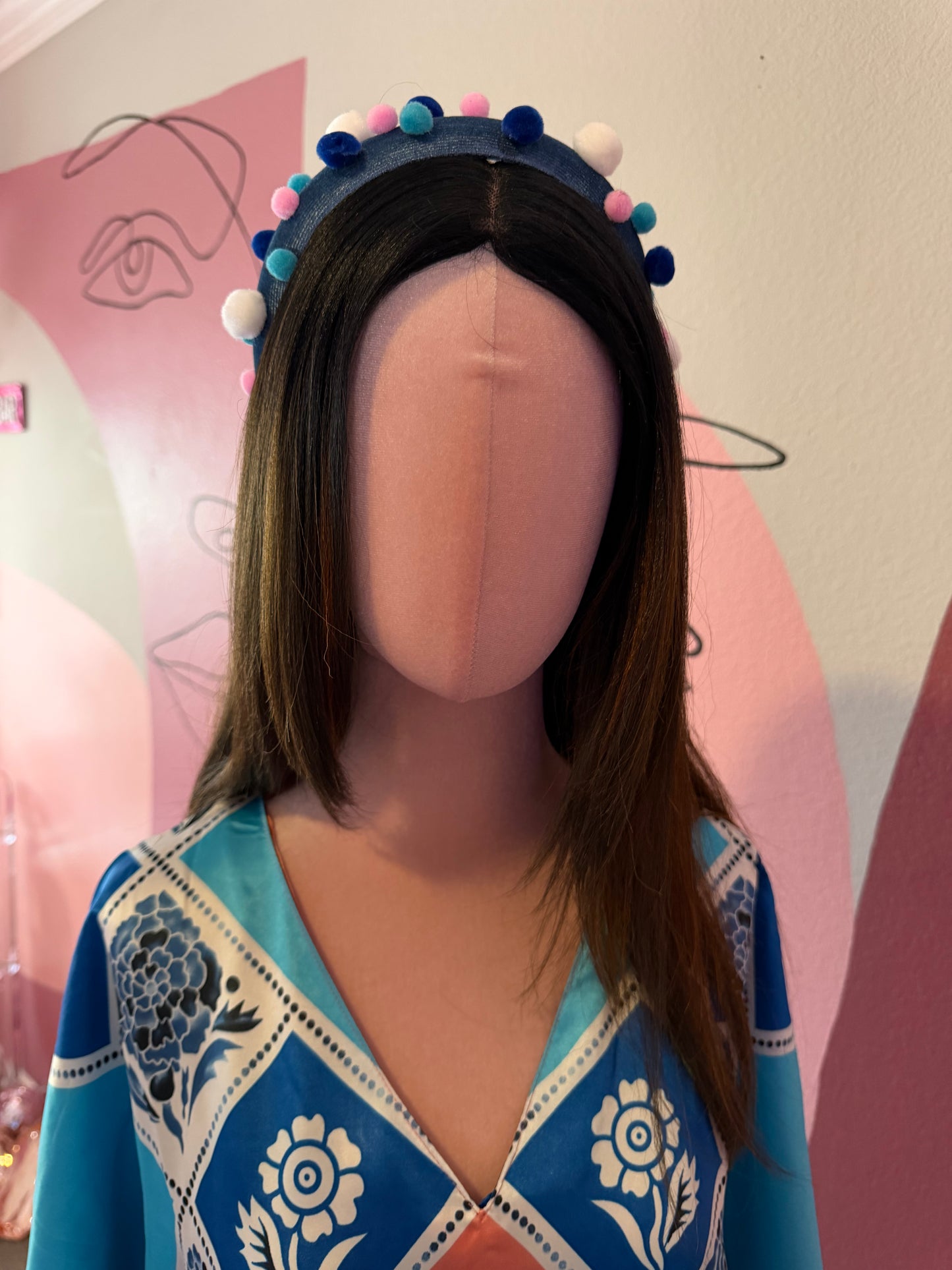 Baby Blue Kaftan and Headband Set