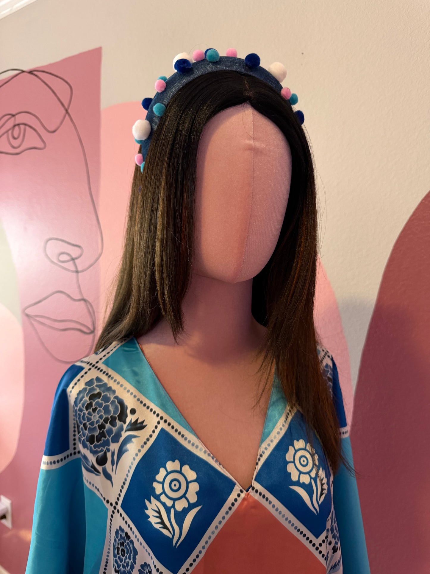 Baby Blue Kaftan and Headband Set