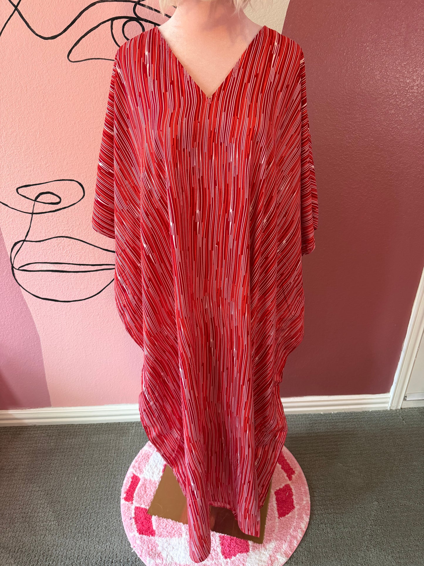 Red Stripes Kaftan
