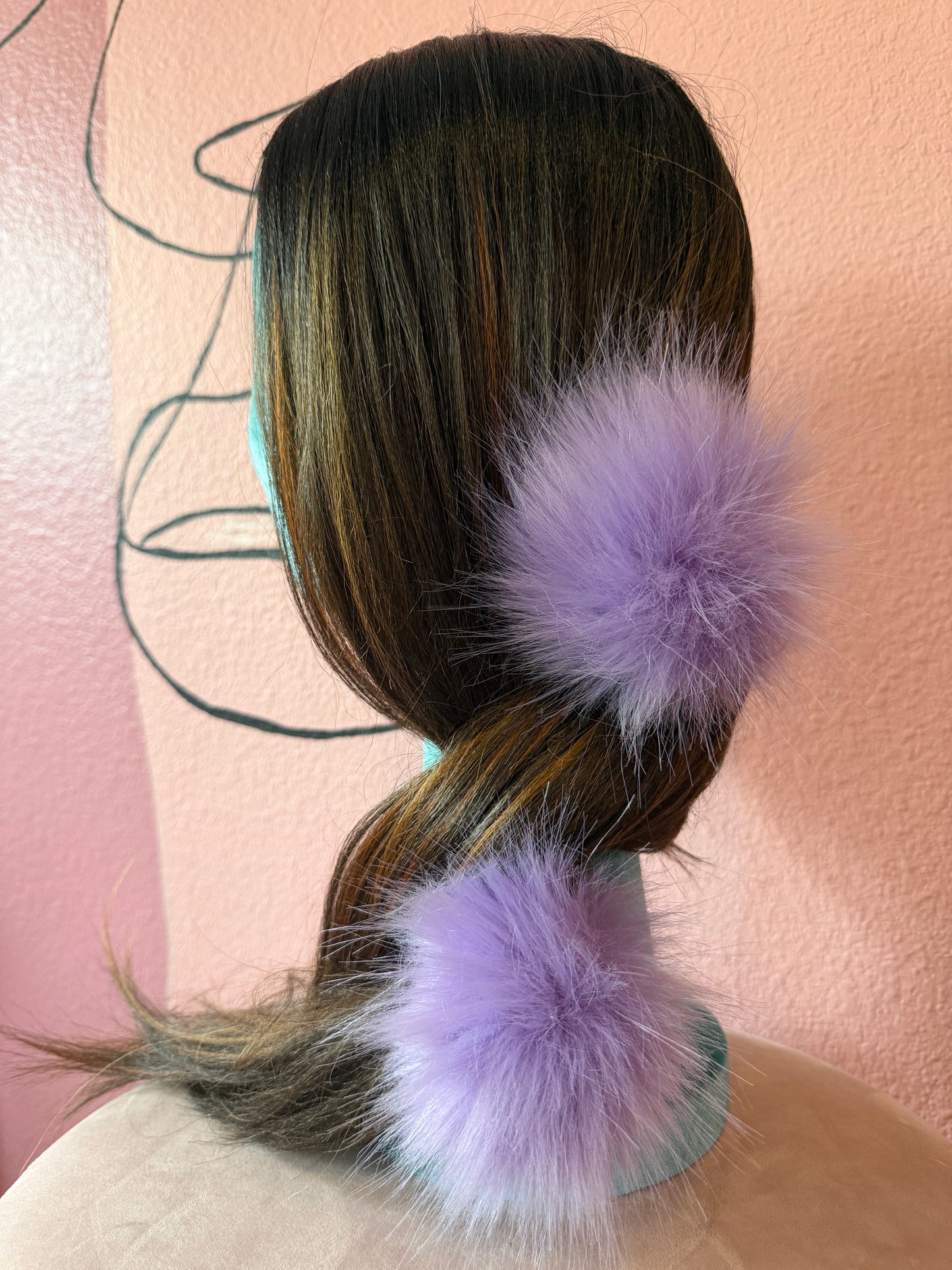 Fur Ball Hair Clips