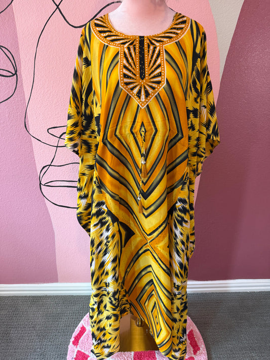 Headband + Kaftan Set (Golden Goddess)