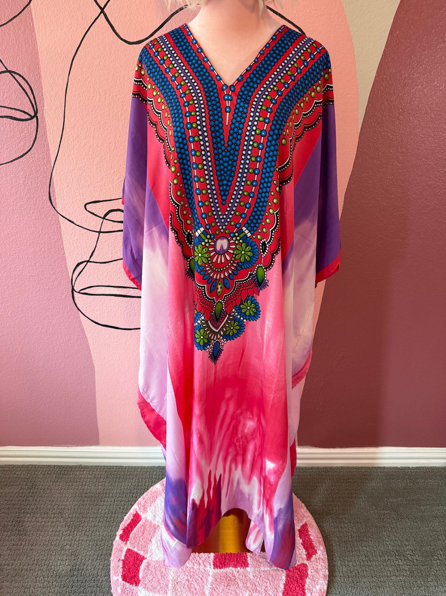 Headband + Kaftan Set (Funky Floral)