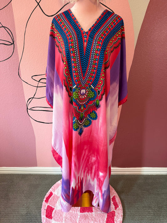 Headband + Kaftan Set (Funky Floral)