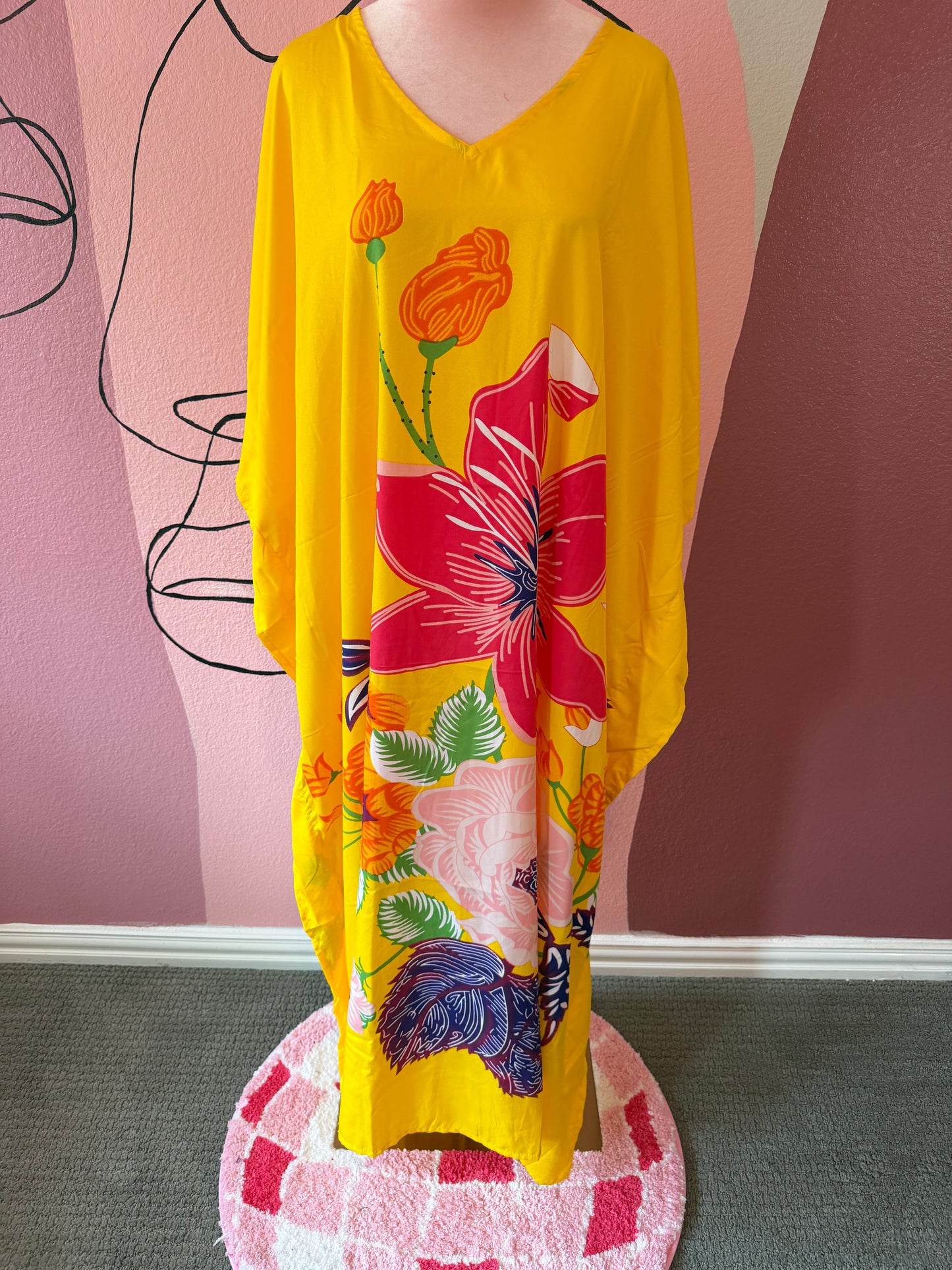 Floral Sunburst Kaftan